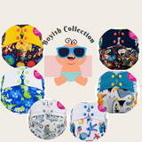 Part Time Pack - 6 Pack Double Gusset ELF diaper Pocket nappies with 12 bamboo inserts