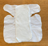 Terry Pre-Flat Newborn Sized Nappies in Cotton and Bamboo