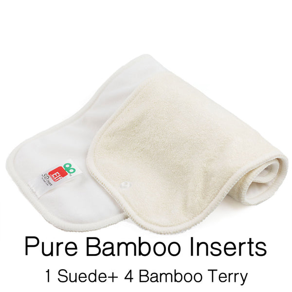 Bamboo Terry 4 Layer Insert with Stay Dry Topper
